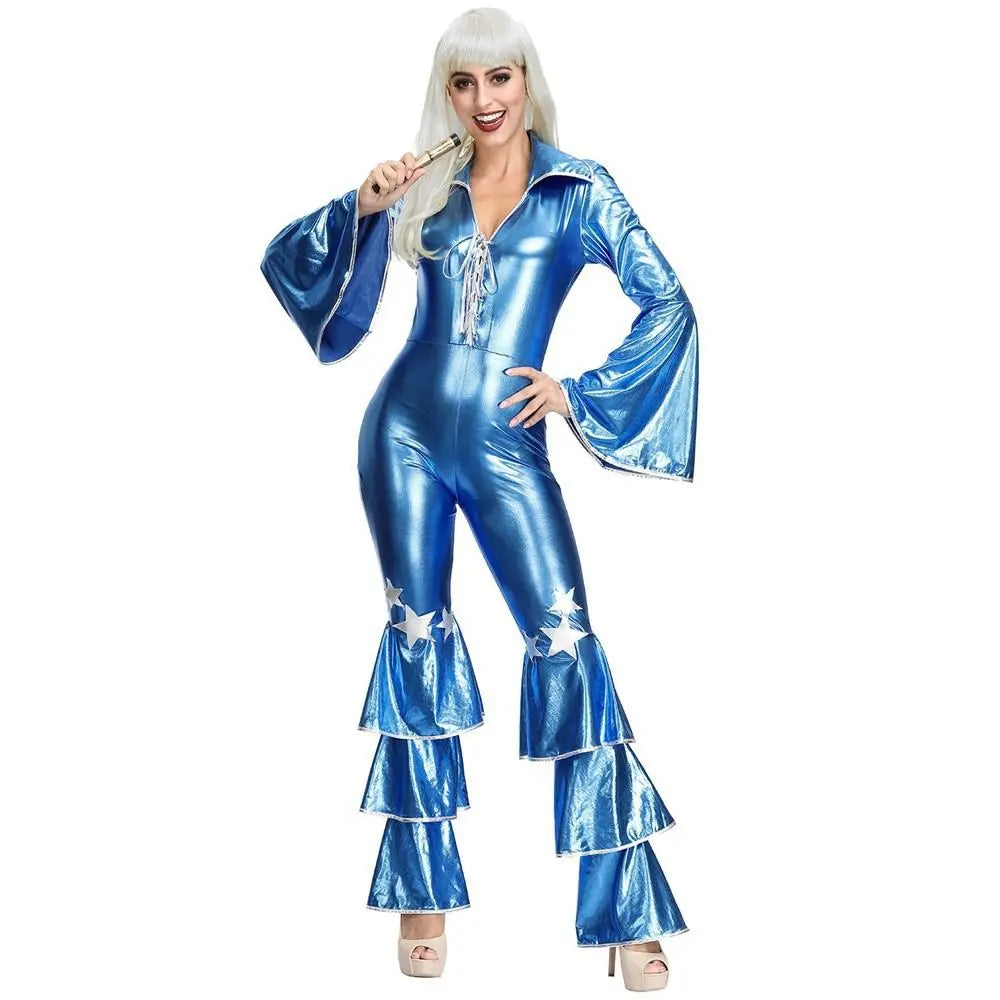 1970s Dancing Dream Blue 70s Costumes| PajmasBuy