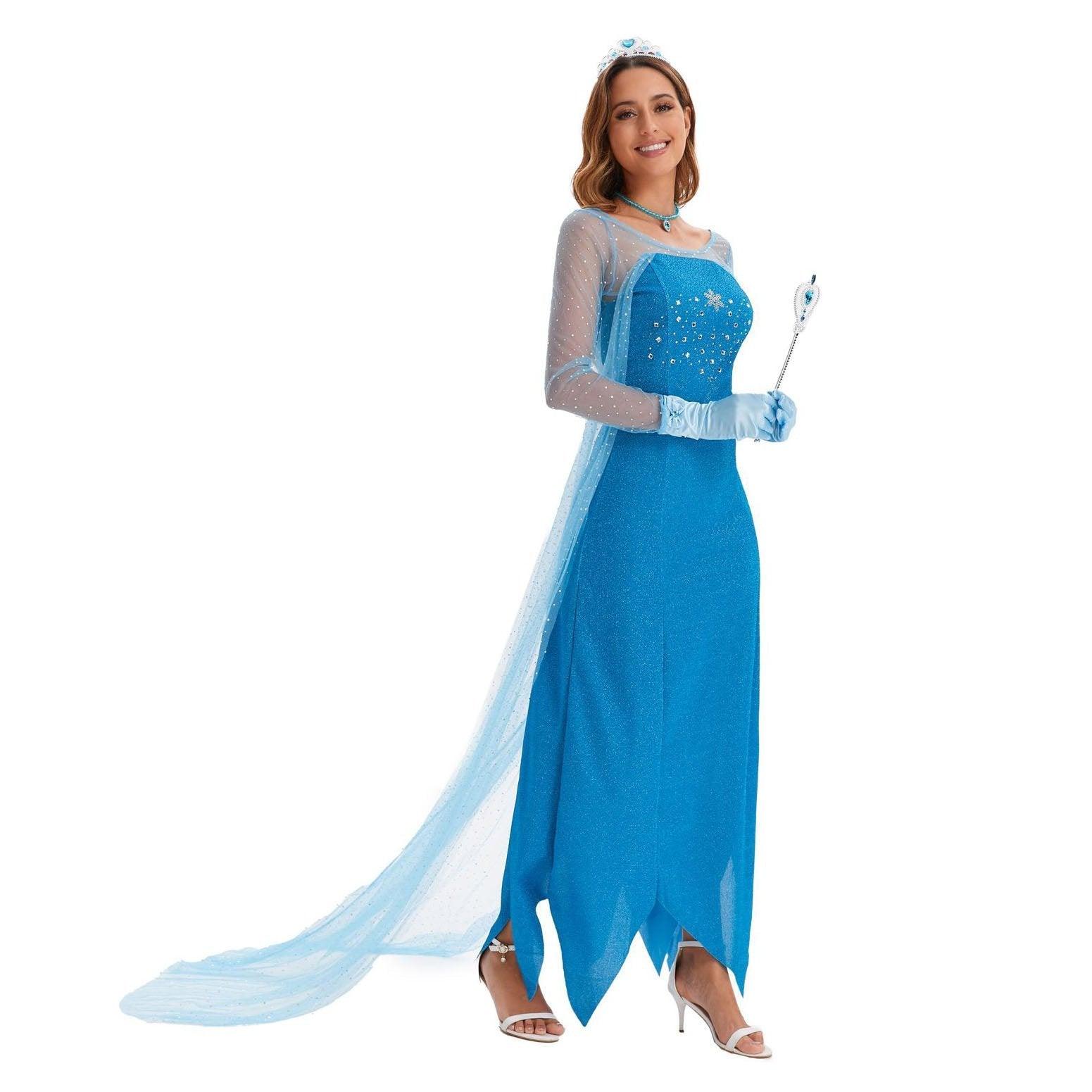 2024 New Elsa Frozen Queen Costume Carnival Cosplay Suit - Pajamasbuy