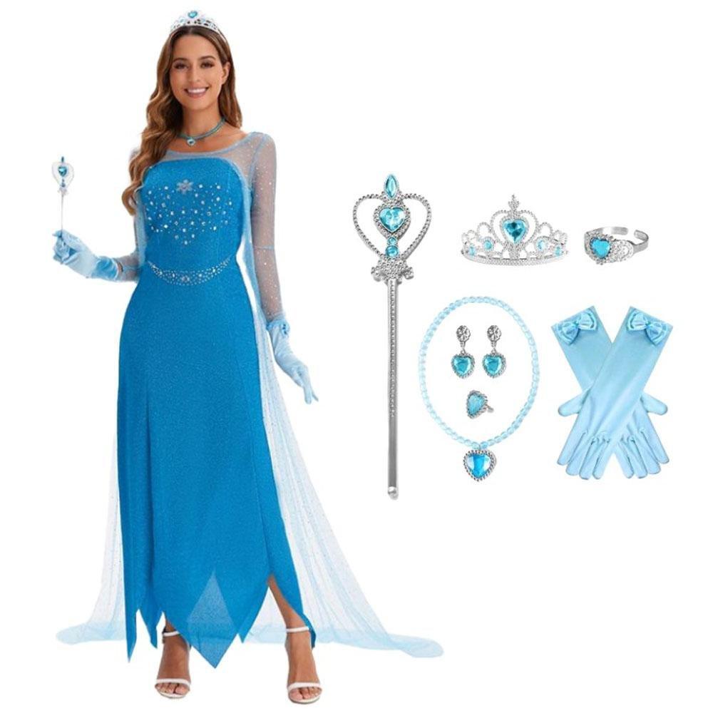 2024 New Elsa Frozen Queen Costume Carnival Cosplay Suit - Pajamasbuy