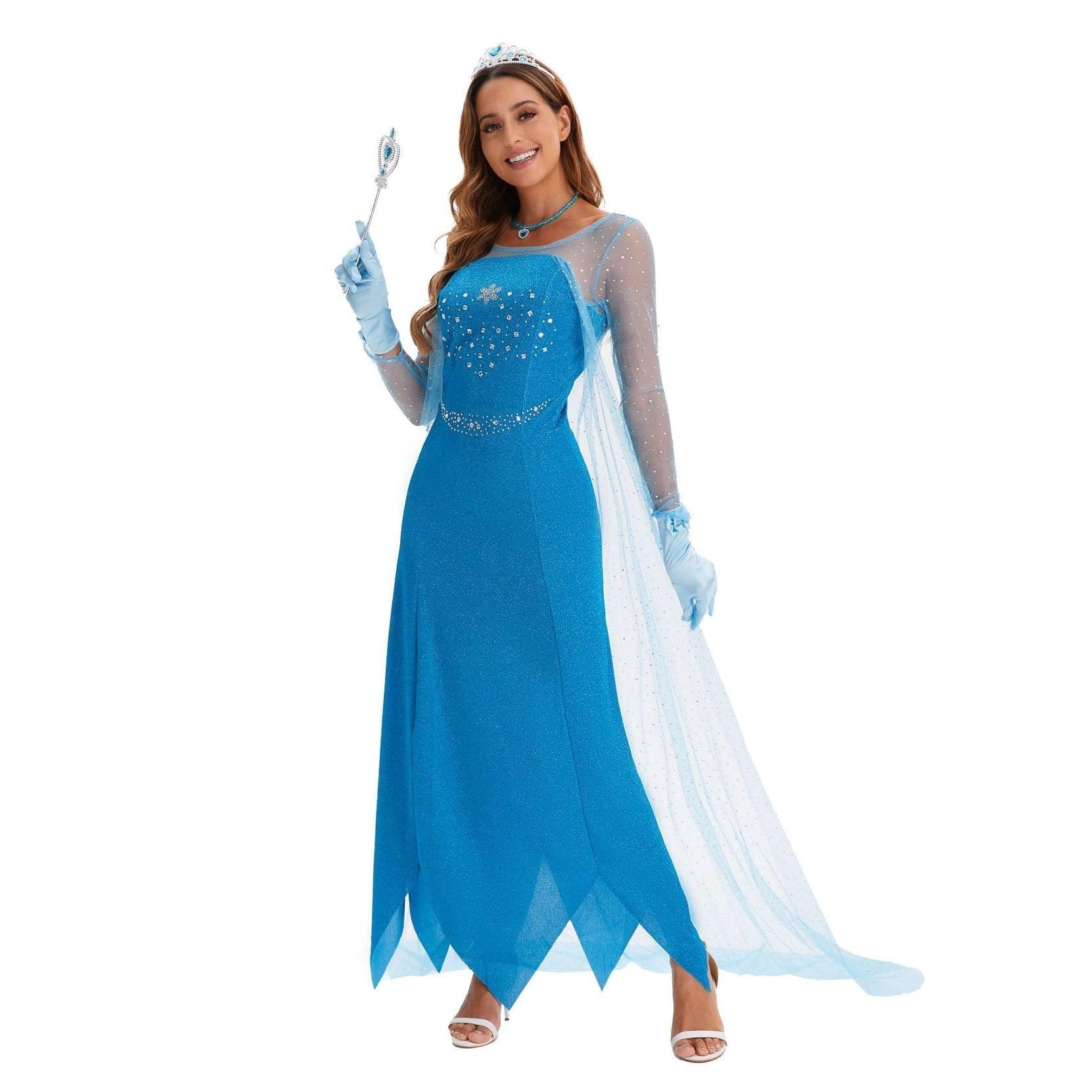 2024 New Elsa Frozen Queen Costume Carnival Cosplay Suit - Pajamasbuy