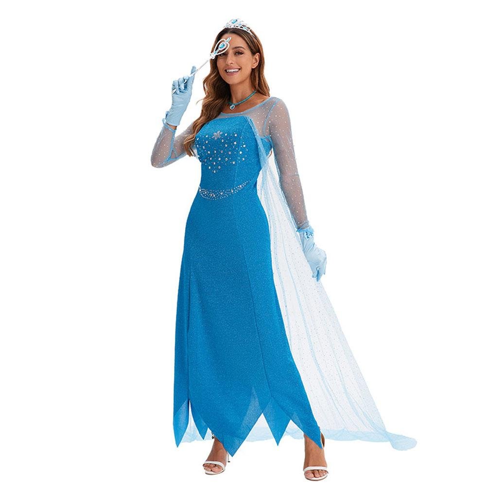 Buy2024 New Elsa Frozen Queen Costume Carnival Cosplay Suit Now Cheaper With 3 - 5 Days Ship - PajamasBuy