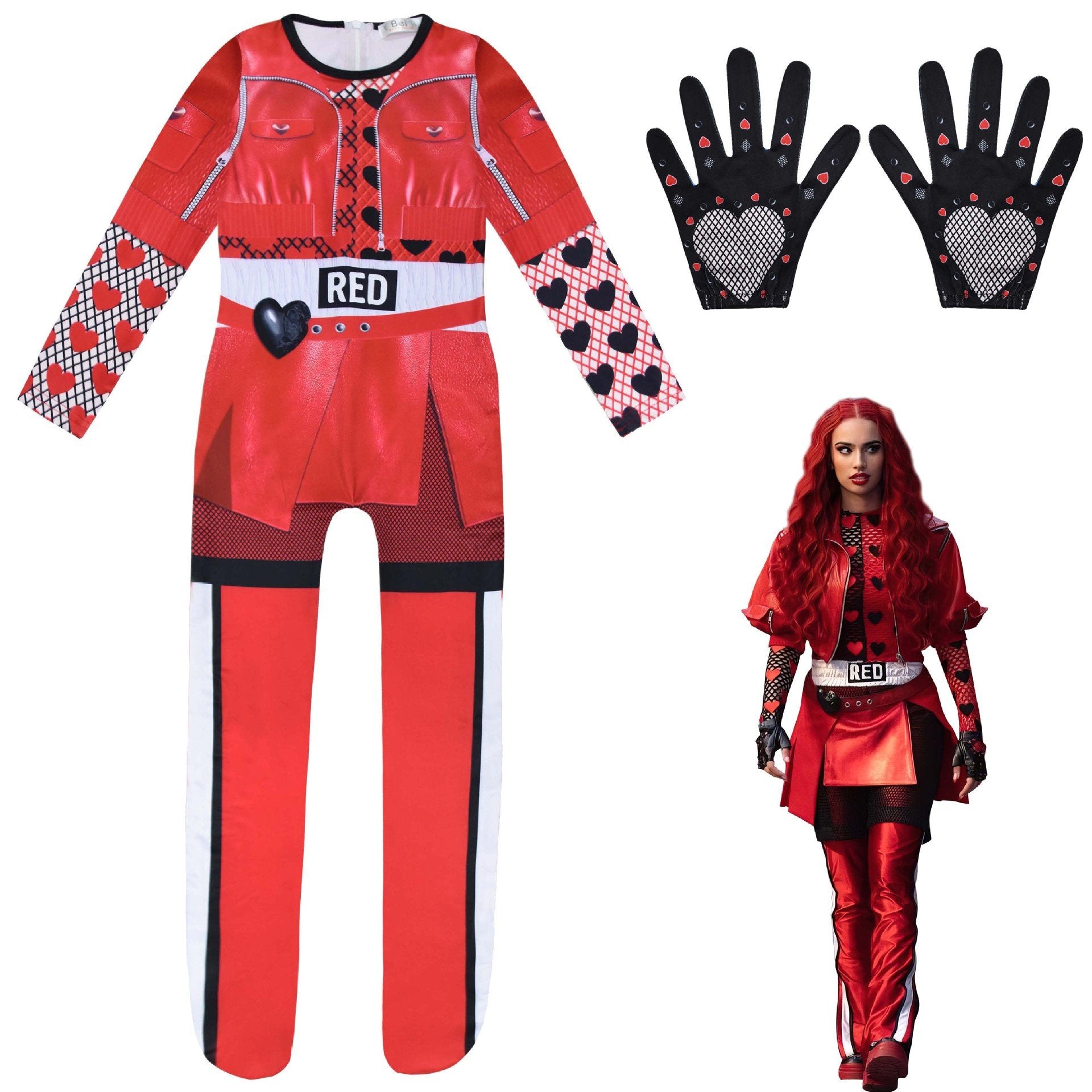 Buy2024 Red from Descendants 4 Queen Of Hearts Costume Kids Now Cheaper With 3 - 5 Days Ship - PajamasBuy