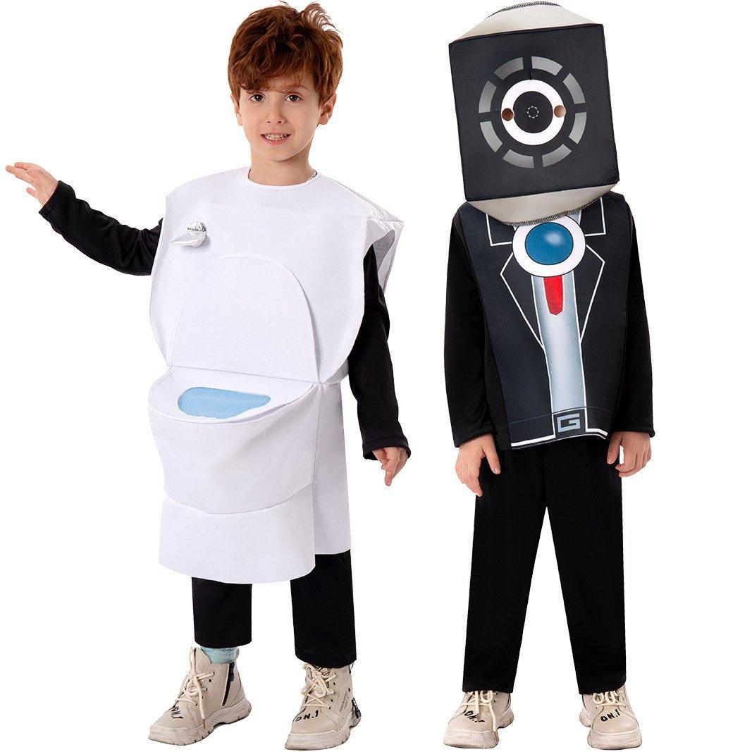 3D Horror Game TV and Toilet Costume Halloween Cosplay Outfit - Pajamasbuy