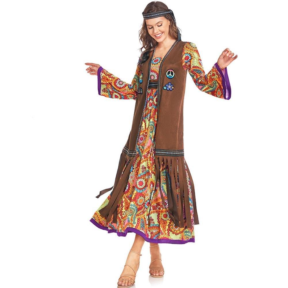 60 - 70s Retro Disco Hippie Halloween Costume Carnival Ballroom Performance Costume - Pajamasbuy