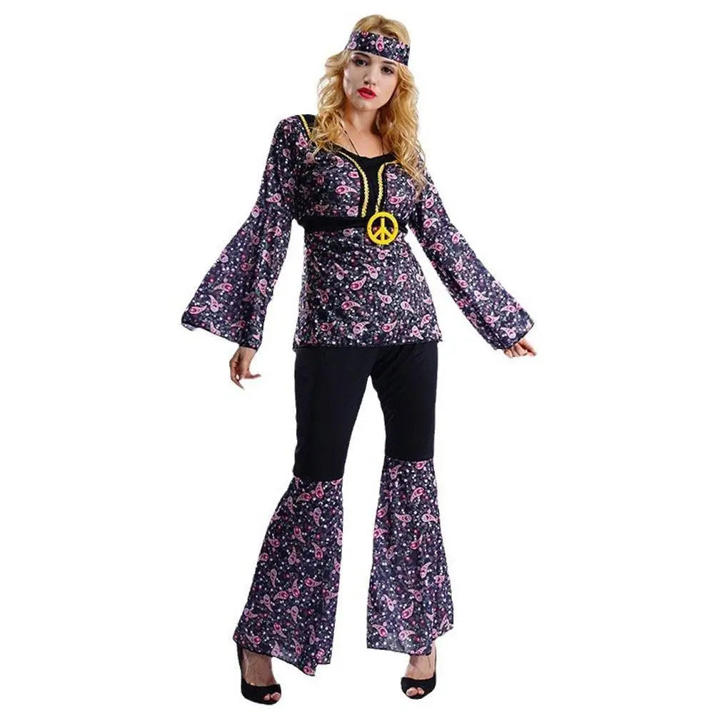 70s Costumes Hip Hop Rock Hippie Vintage Cosplay Halloween Outfit - Pajamasbuy