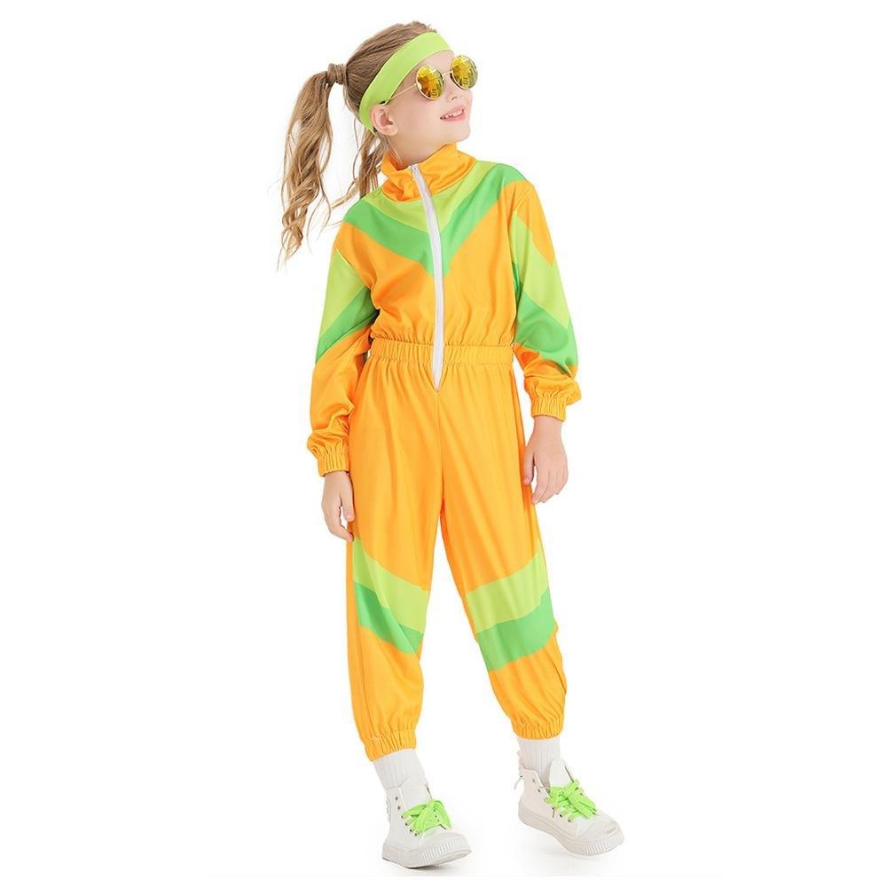 80s Retro Disco Costumes Cosplay Halloween Jumpsuit Outfit For Kids - Pajamasbuy