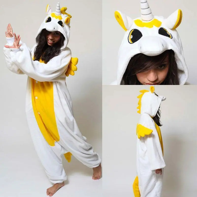 Adult Animal Golden Unicorn Onesies kigurumi costume Pajamas - Pajamasbuy