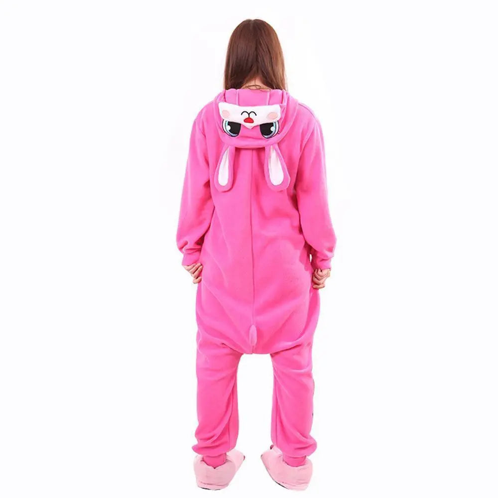 Adult Easter Bunny Rabbit Kigurumi Onesie Warm Hoodie Costume Pajamas - Pajamasbuy