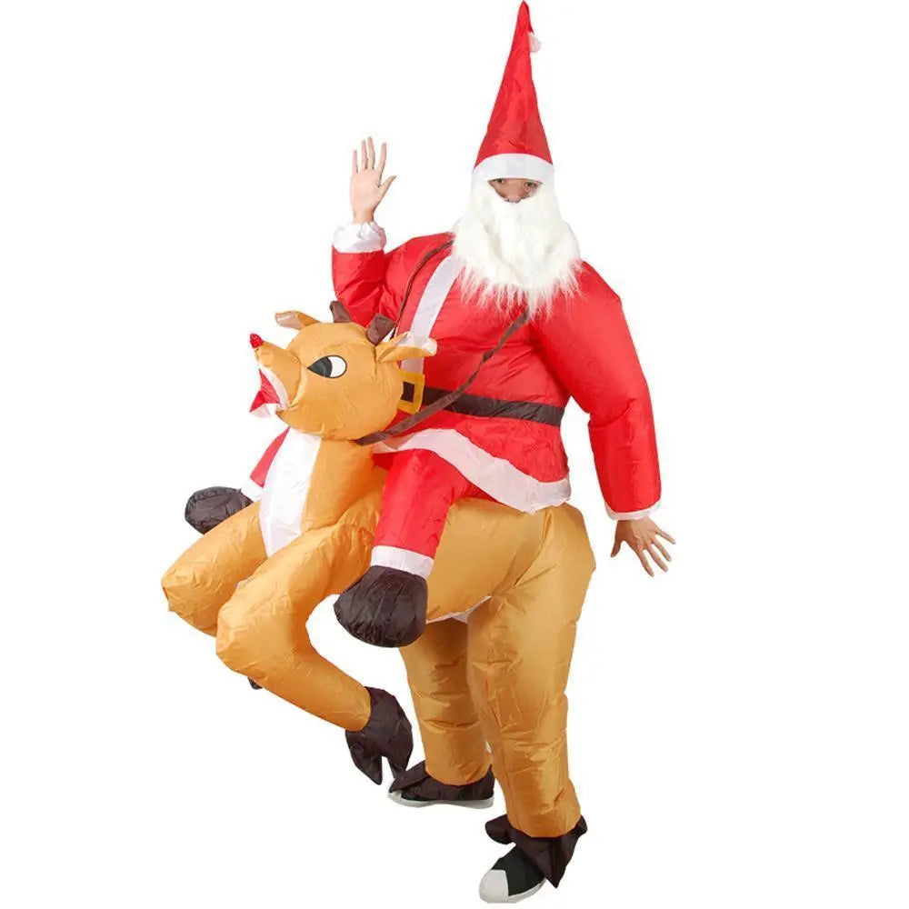 Adult Inflatable Halloween Santa Claus Cosplay Costume Suit - Pajamasbuy