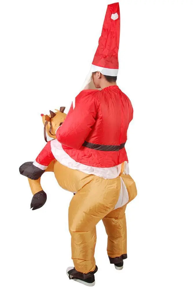 Adult Inflatable Halloween Santa Claus Cosplay Costume Suit - Pajamasbuy