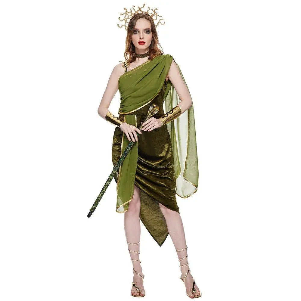 Adult Medusa Costume Halloween Cosplay Outfit for Bar Parties and Performances - Pajamasbuy