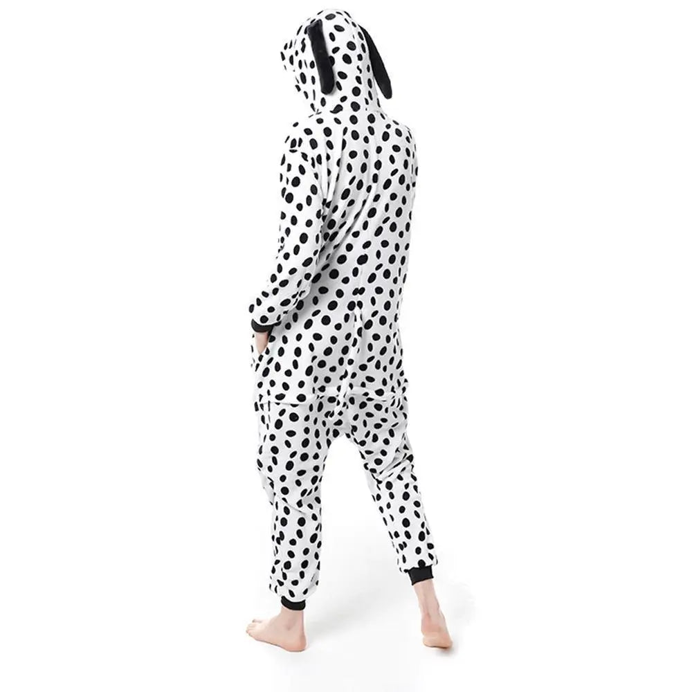 Adult New Long Dalmatian Dog Kigurumi Onesies Pajamas Costume - Pajamasbuy