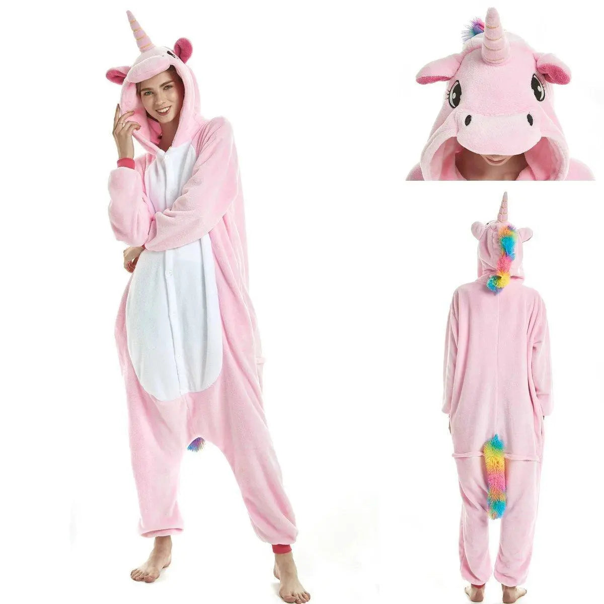 Adult Pink Unicorn Kigurumi Onesies Pajamas Costume - Pajamasbuy