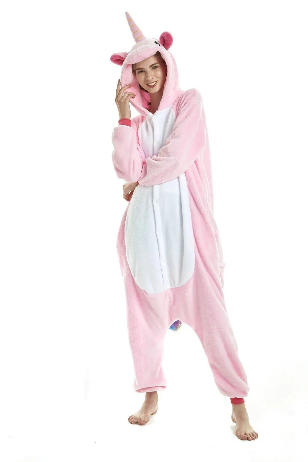 Adult Pink Unicorn Kigurumi Onesies Pajamas Costume - Pajamasbuy