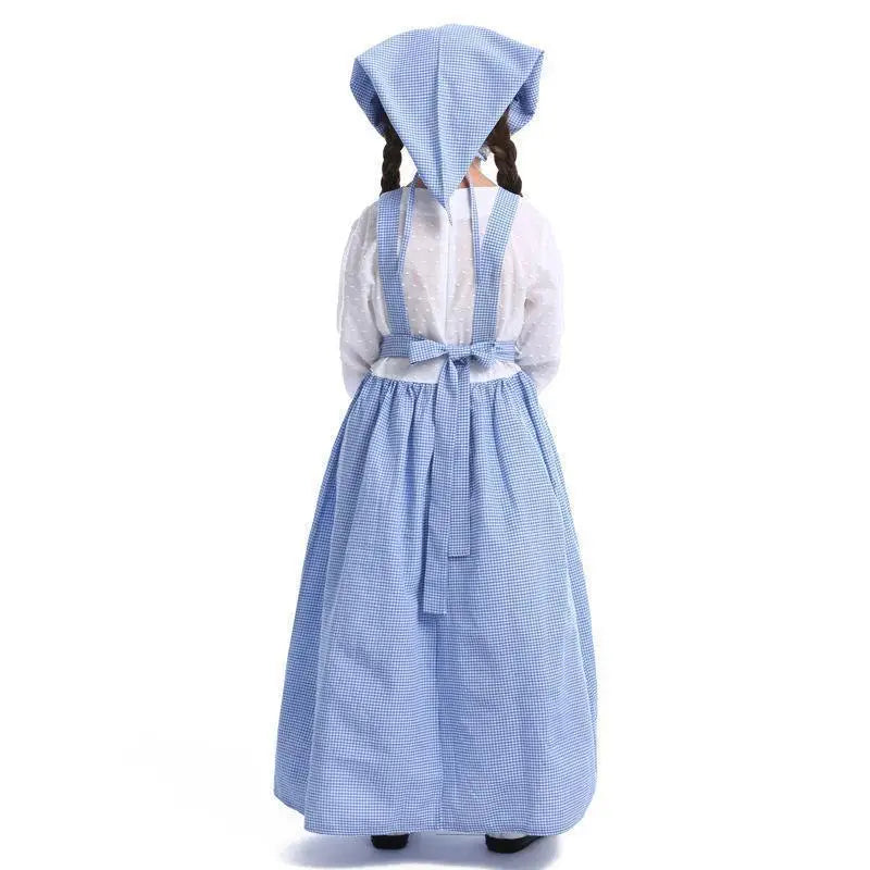 Alice Lolita Maid for kids Blue Farm Florist girl dress kids Maid Cosplay Costume - Pajamasbuy