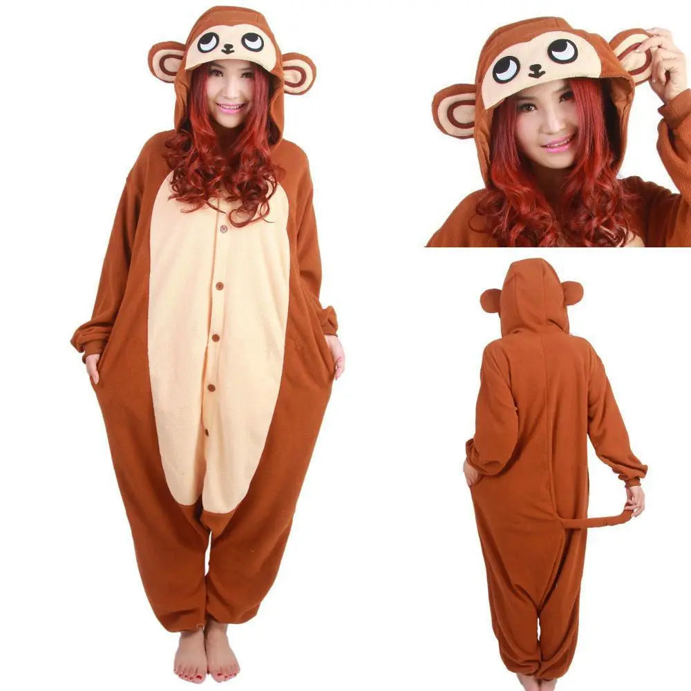 Animal Adult Monkey Onesies Hoodie kigurumi costume Pajamas - Pajamasbuy