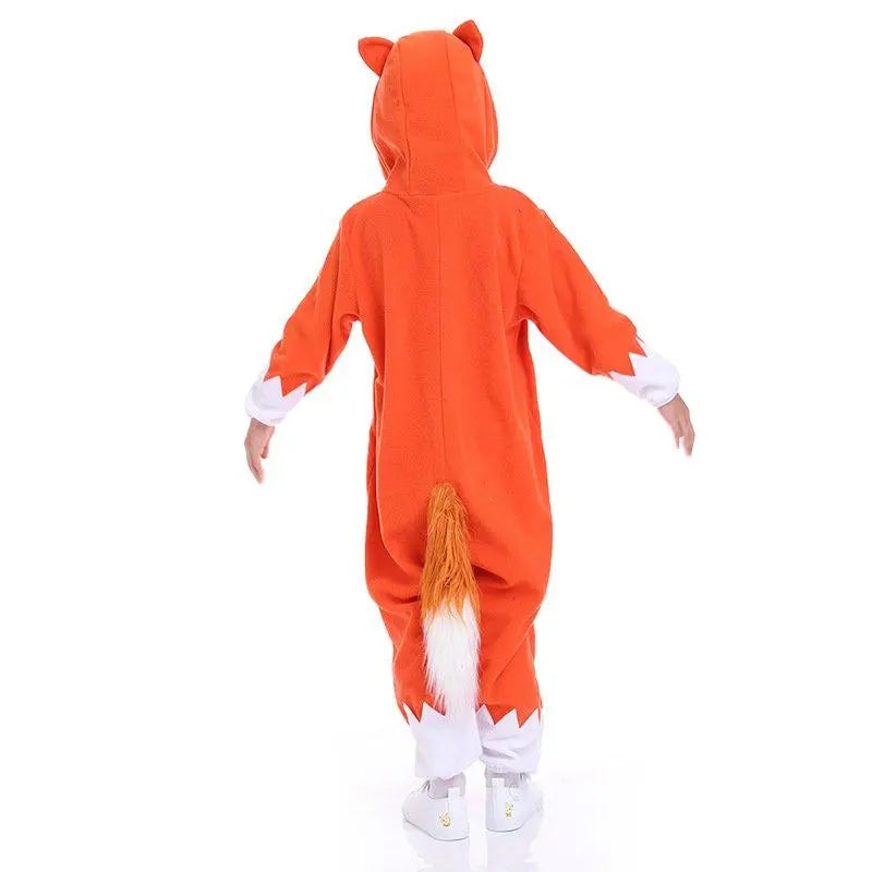 Animal Fox Kigurumi Onesies Pajamas Hooded Jumpsuit Costume For Kids - Pajamasbuy