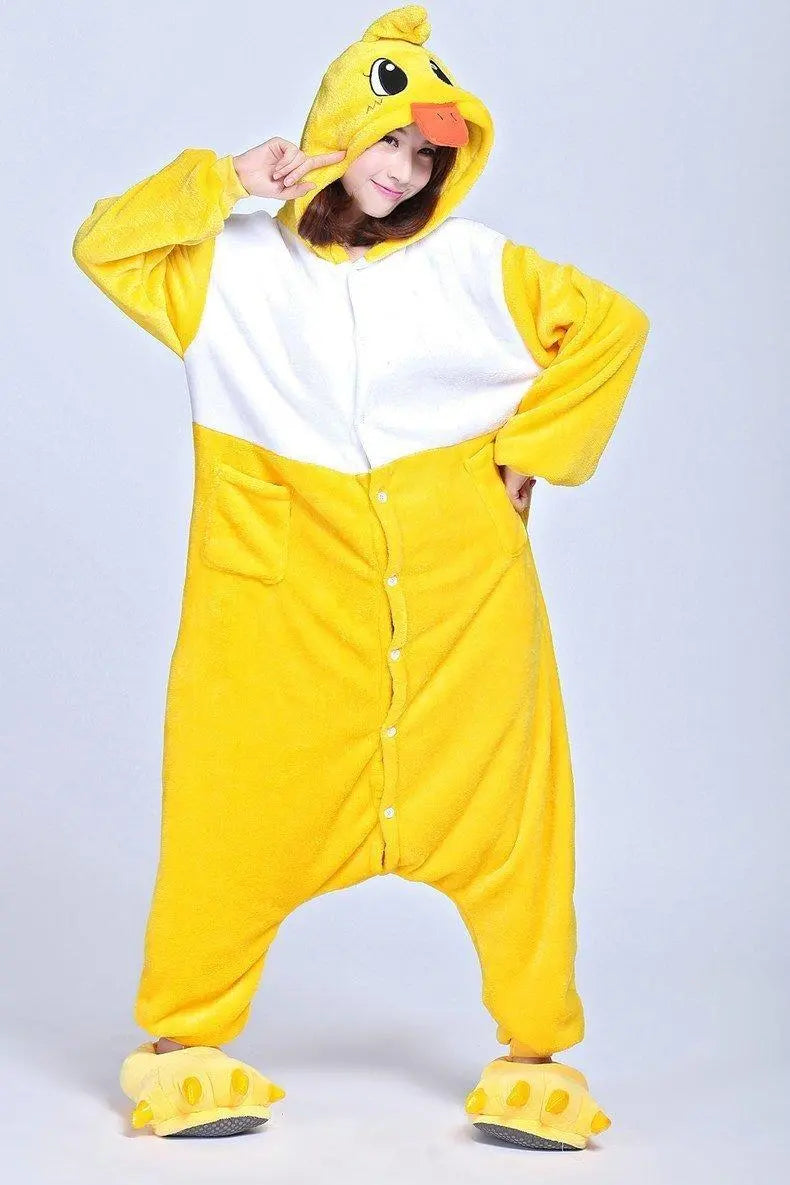 Animal Unisex Adult Duck Onesies Kigurumi Costume Pajamas - Pajamasbuy