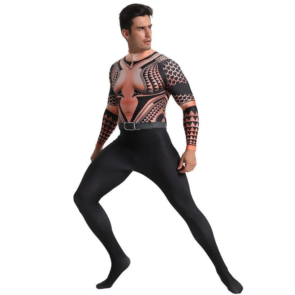 Aquaman Arthur Halloween Fancy Family Cosplay Costume Zentai Jumpsuit - Pajamasbuy