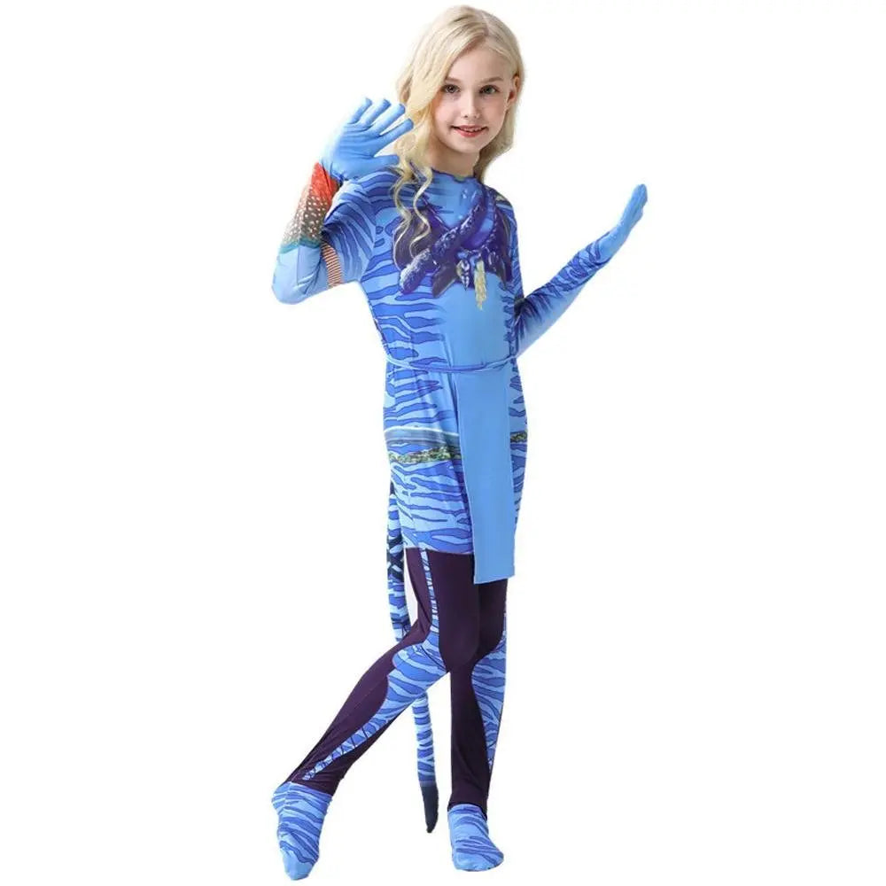 Avatar: The Way of Water Cosplay Costume kids zentai costume jumpsuit - Pajamasbuy