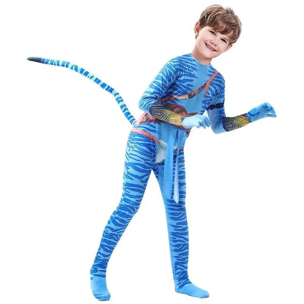 Avatar: The Way of Water Cosplay Costume kids zentai costume jumpsuit - Pajamasbuy