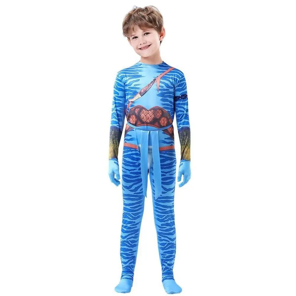 Avatar: The Way of Water Cosplay Costume kids zentai costume jumpsuit - Pajamasbuy