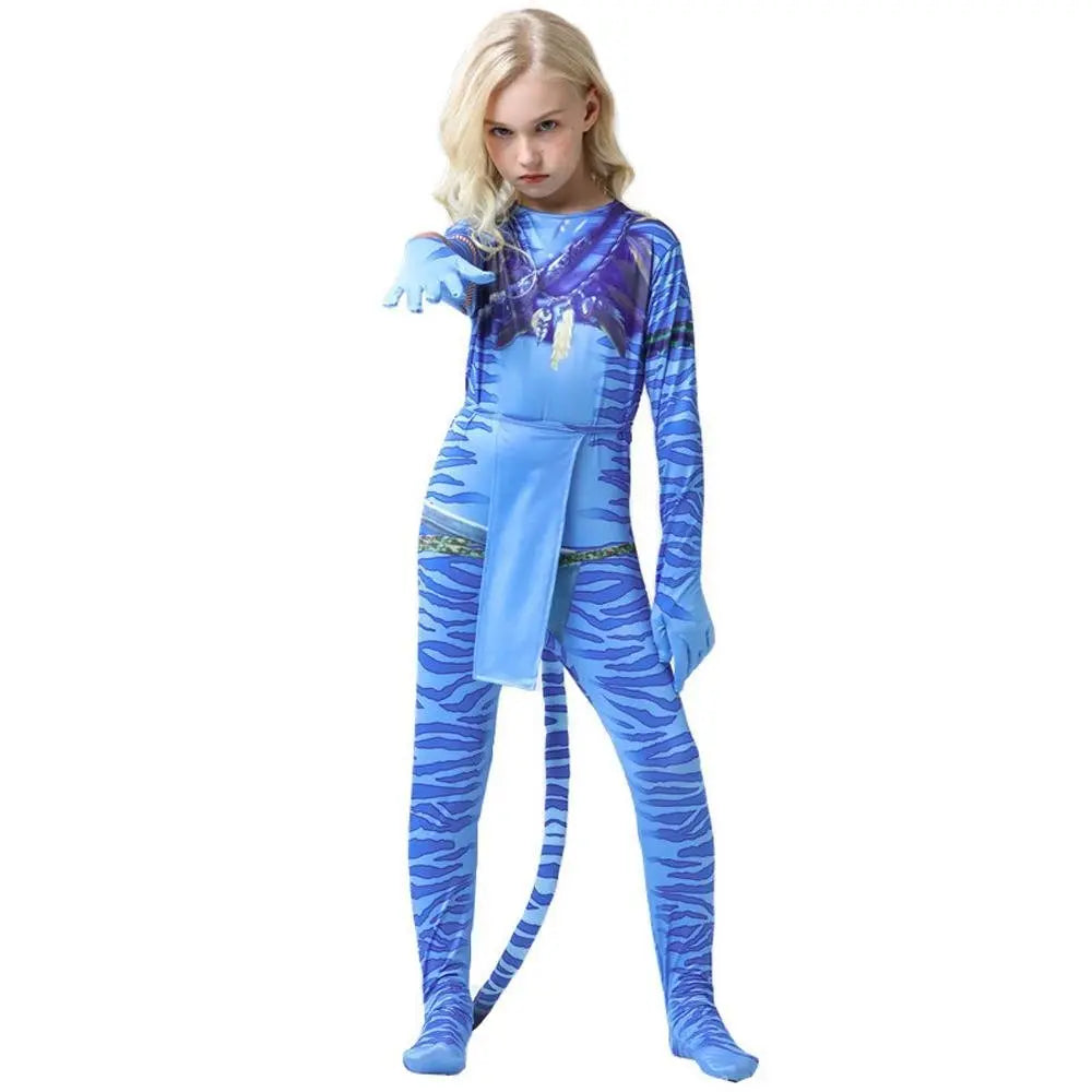 Avatar: The Way of Water Cosplay Costume kids zentai costume jumpsuit - Pajamasbuy