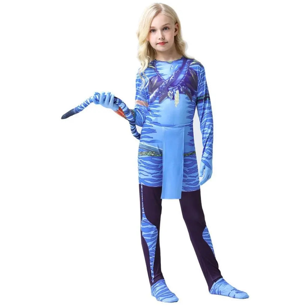 Avatar: The Way of Water Cosplay Costume kids zentai costume jumpsuit - Pajamasbuy