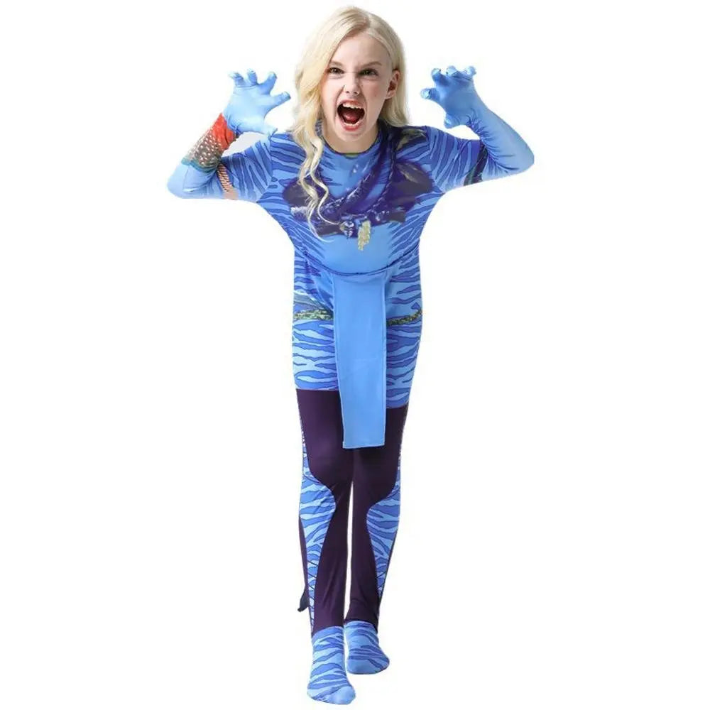 Avatar: The Way of Water Cosplay Costume kids zentai costume jumpsuit - Pajamasbuy