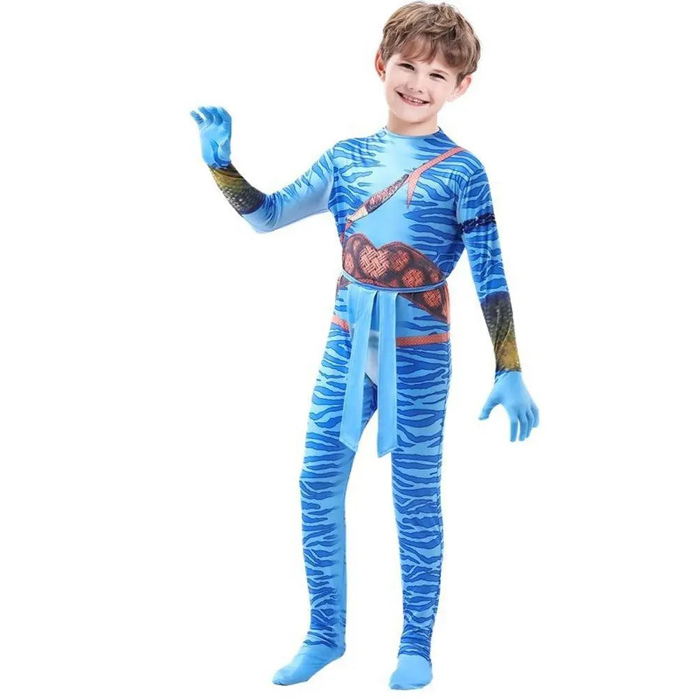 Avatar: The Way of Water Cosplay Costume kids zentai costume jumpsuit - Pajamasbuy