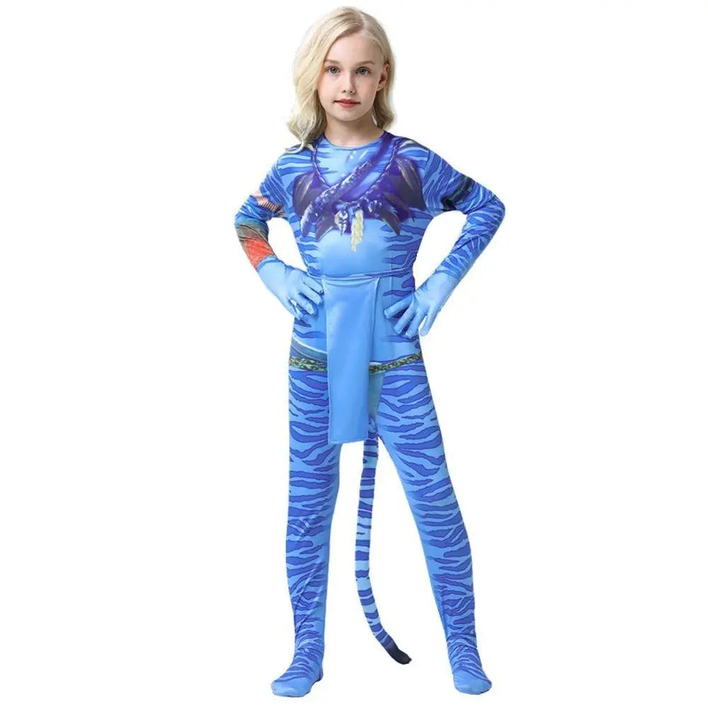 Avatar: The Way of Water Cosplay Costume kids zentai costume jumpsuit - Pajamasbuy