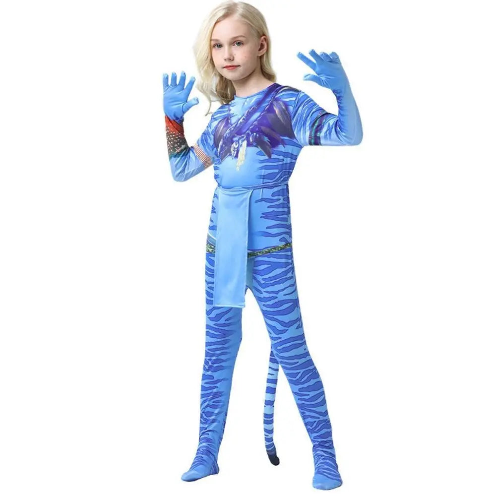 Avatar: The Way of Water Cosplay Costume kids zentai costume jumpsuit - Pajamasbuy