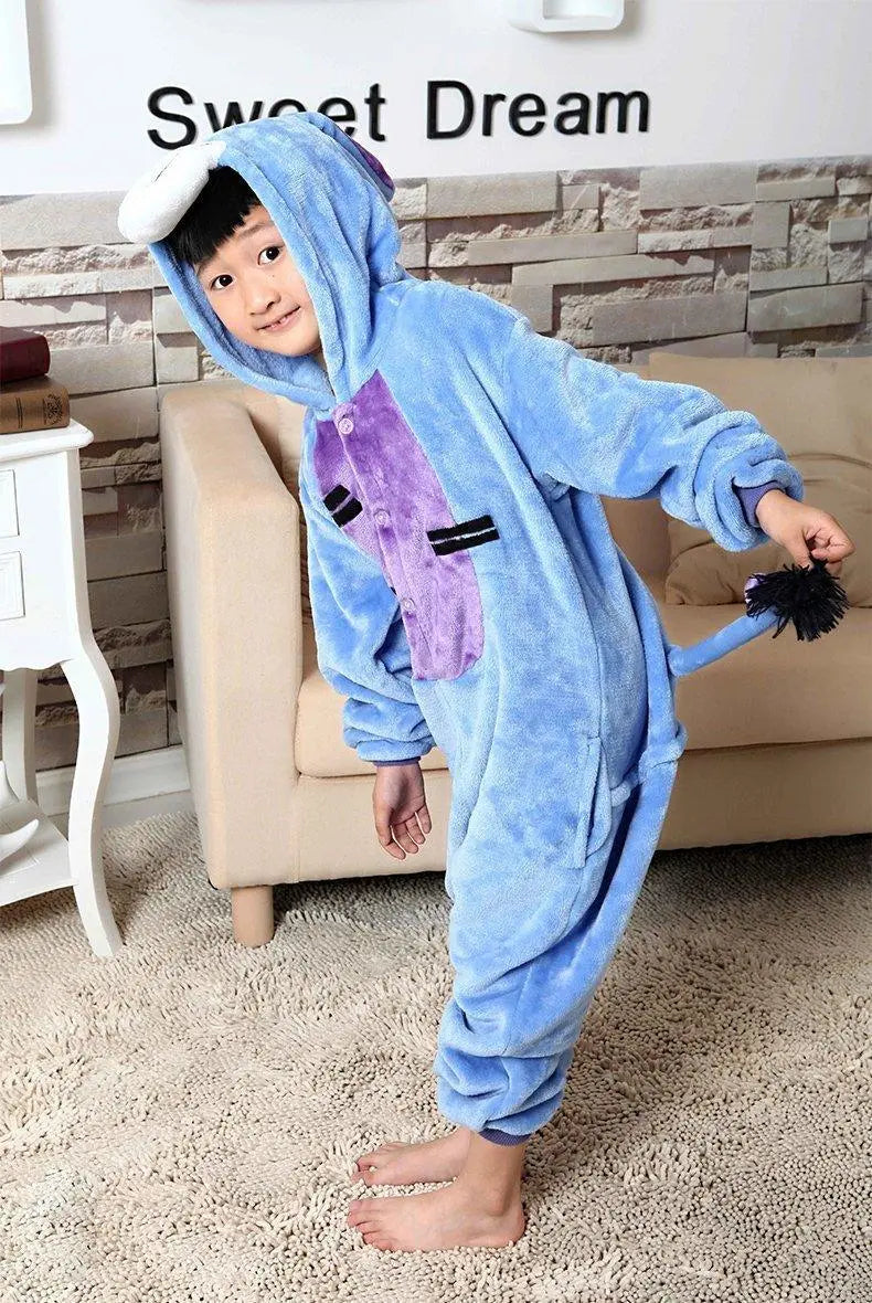 Blue Eeyore Donkey Kid Kigurumi Onesies Pajamas gift Costume - Pajamasbuy