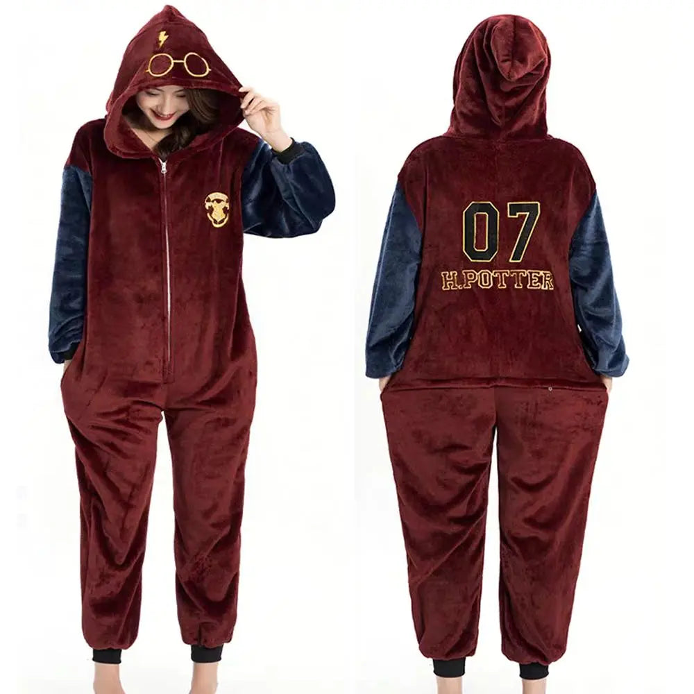 Brown Harry Potter Kigurumi Onesie Pajamas for Adult| PajmasBuy