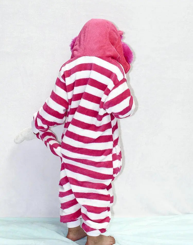 Cheshire Cat Kids Onesies Hoodie Pajamas Kigurumi Costume - Pajamasbuy