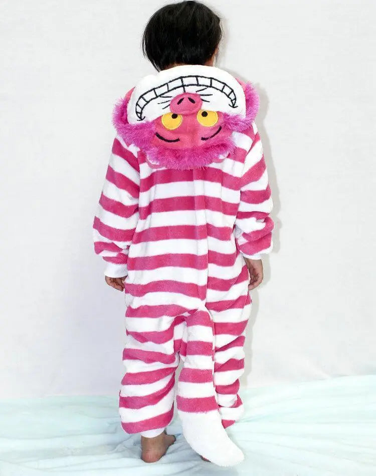 Cheshire Cat Kids Onesies Hoodie Pajamas Kigurumi Costume - Pajamasbuy