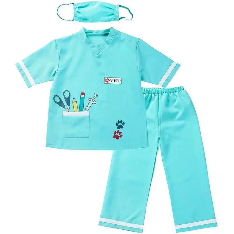 Child Unisex Doctor Dress - up Veterinarian Role Play Halloween Costumes for kids - Pajamasbuy