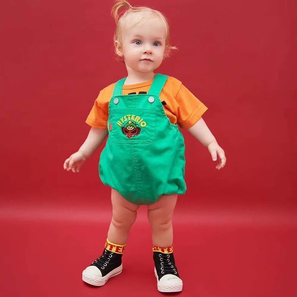 Children's clothing cute dinosaur tail overalls - Pajamasbuy