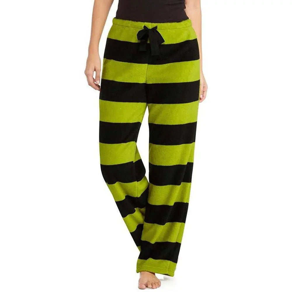 Christmas Geek Loose Print Wide - leg Pants - Pajamasbuy