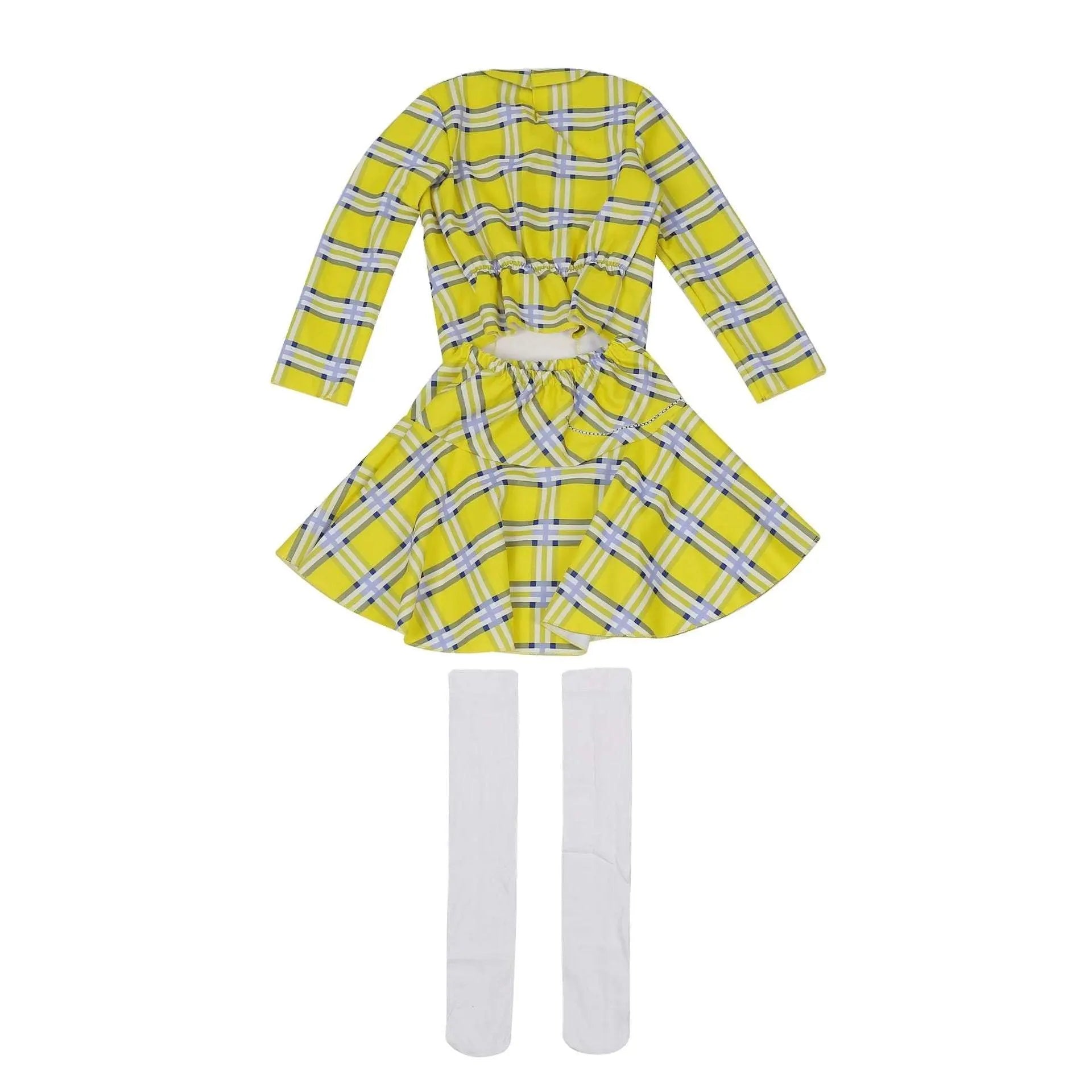 Clueless Cher Horowitz Girl Cosplay Costume School Uniform Suit Fancy Dress Halloween Outfit - Pajamasbuy