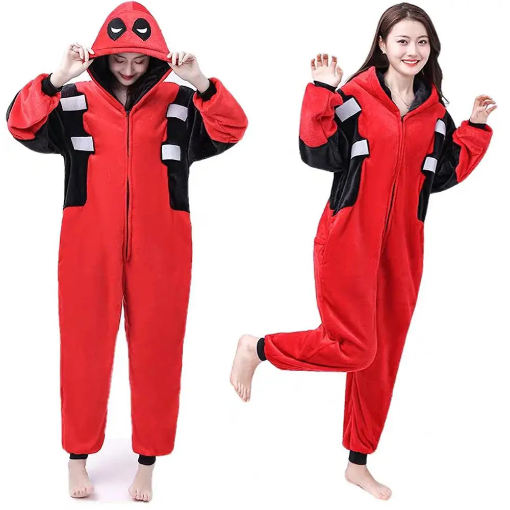 Deadpool Kigurumi Onesie Pajamas for Adults| PajmasBuy