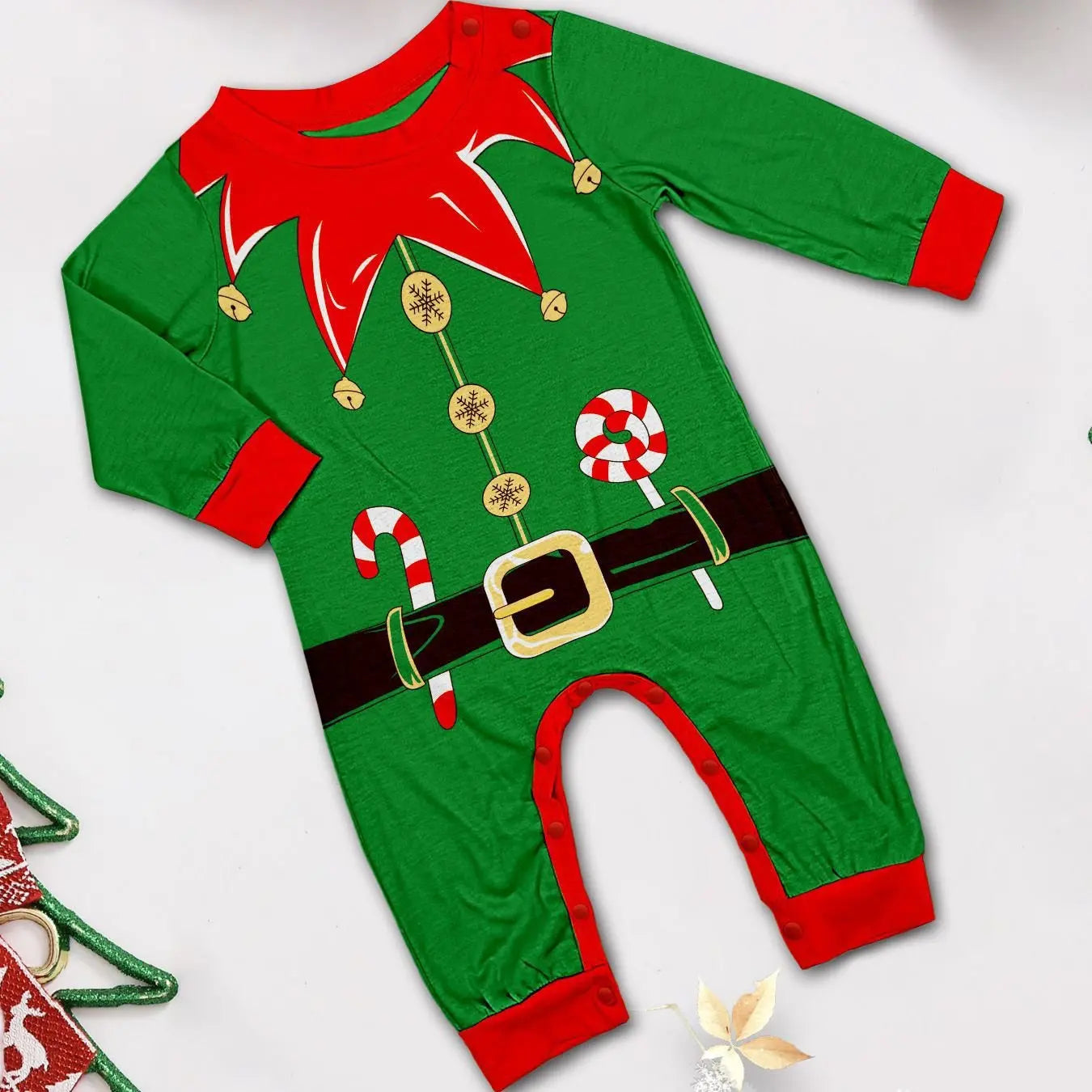 Elf Fun Print Christmas Family Matching Pajamas Party Sets - Pajamasbuy