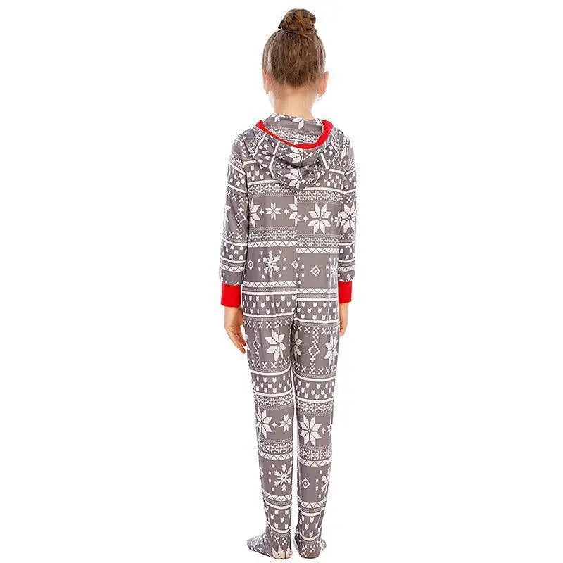 Elk Christmas Printed Onesies Family Matching Pajamas Set Sleepwear Even socks - Pajamasbuy