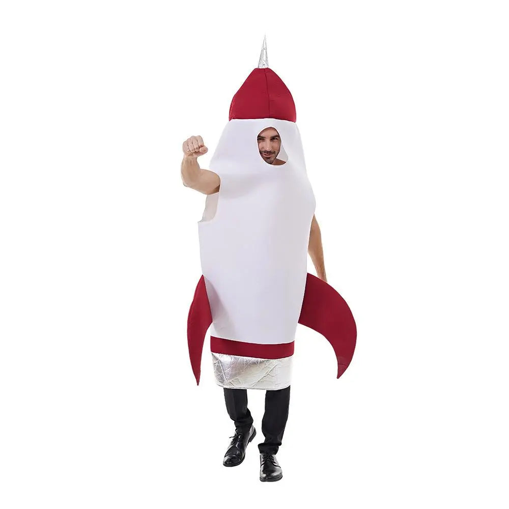 Fancy Dress Space Rocket Inflatable Costume Jumpsuit for Adults Outfit Halloween - Pajamasbuy