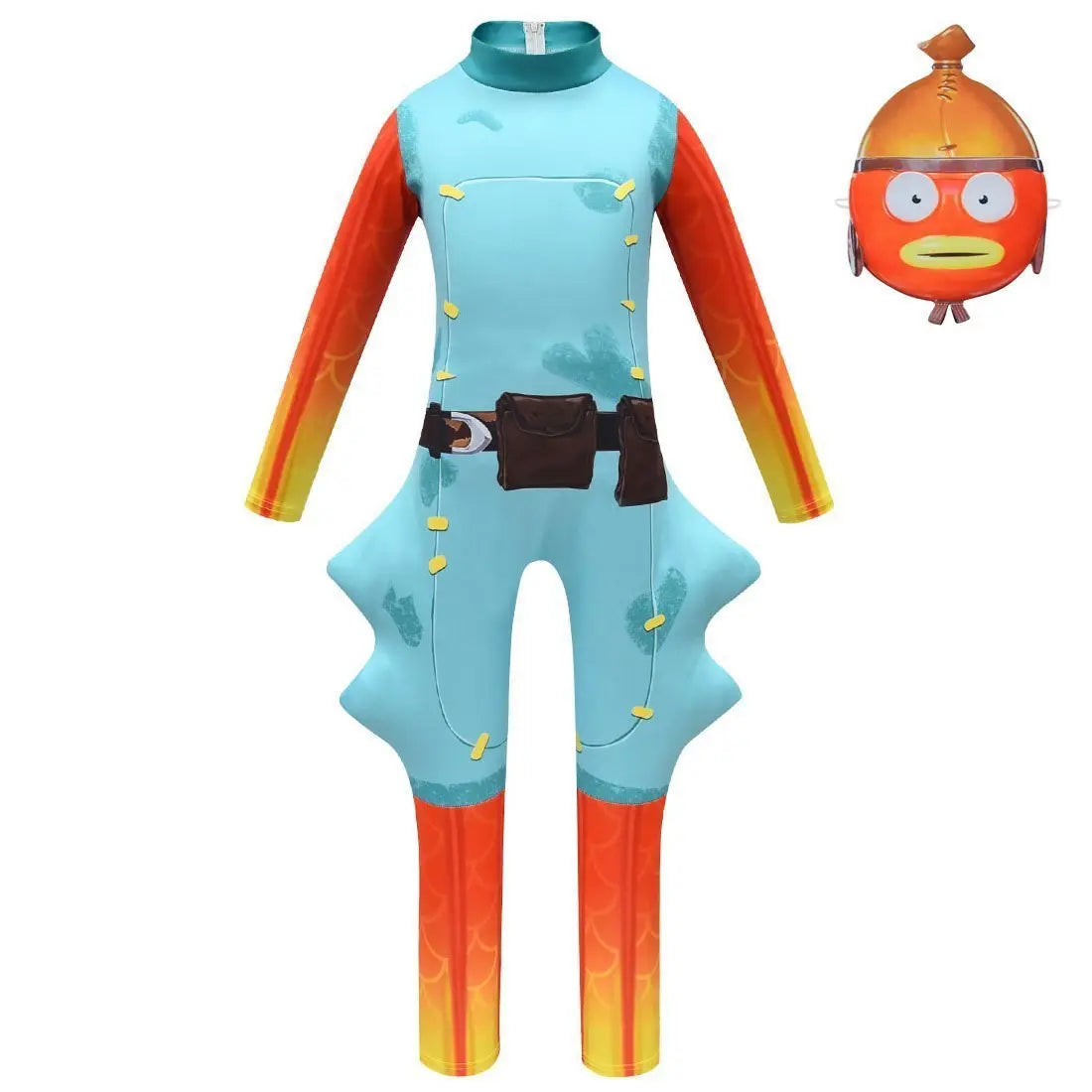 Fortnite Fishstick Cosplay Halloween Costumes Fish Jumpsuit - Pajamasbuy