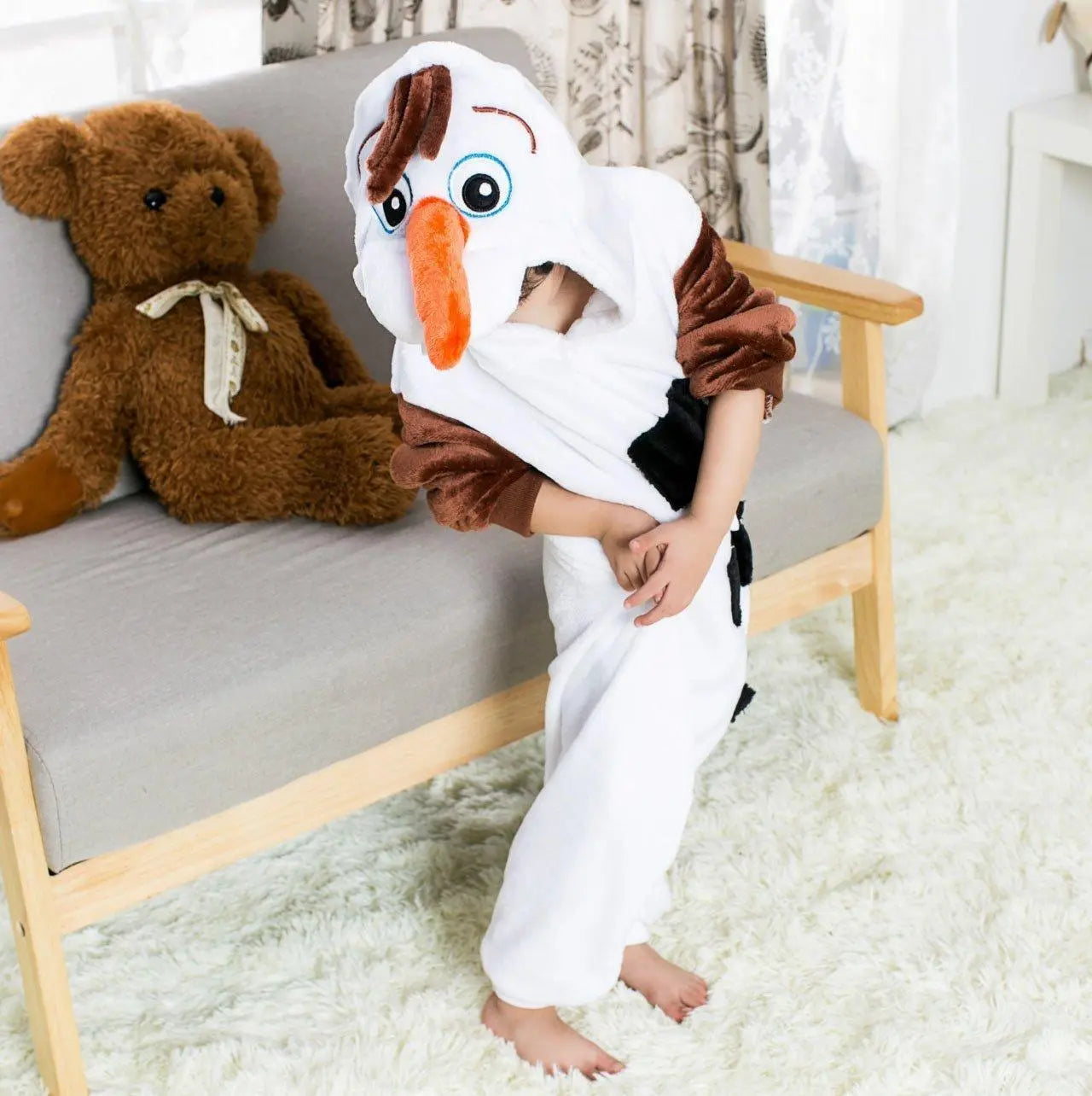 Frozen Olaf Snowman Kids Kigurumi Onesies Pajamas Costume - Pajamasbuy