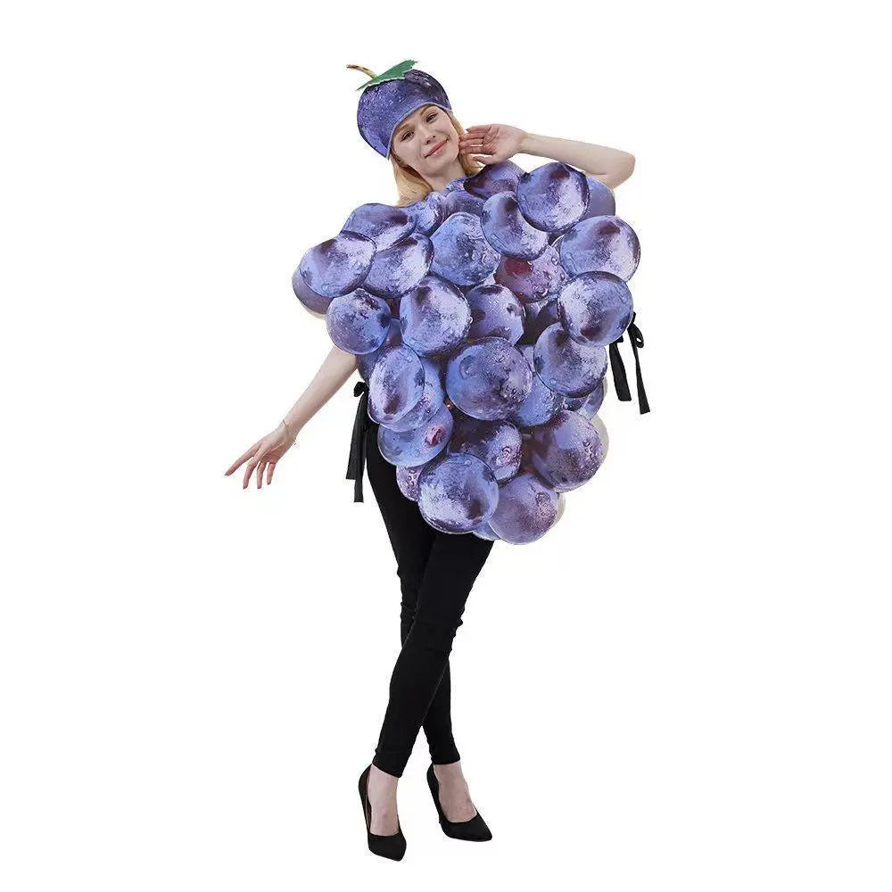 Fruit Grape Dress Cosplay Costume Halloween Carnival Party Disguise Suit - Pajamasbuy