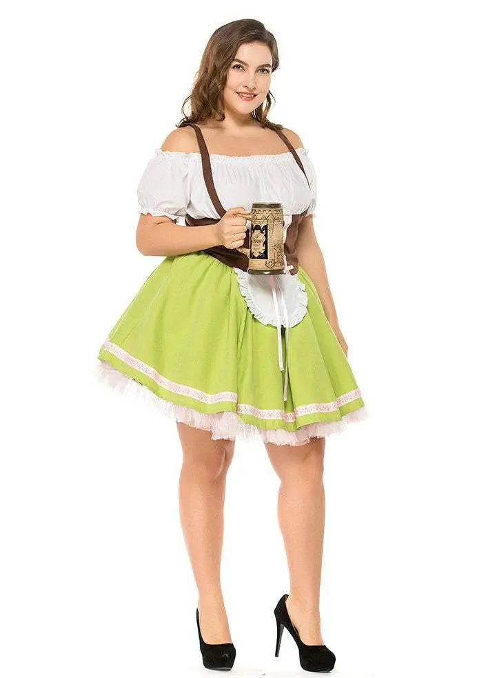 German Oktoberfest Outfit Halloween Plus Size Dress Women Cosplay Costume - Pajamasbuy