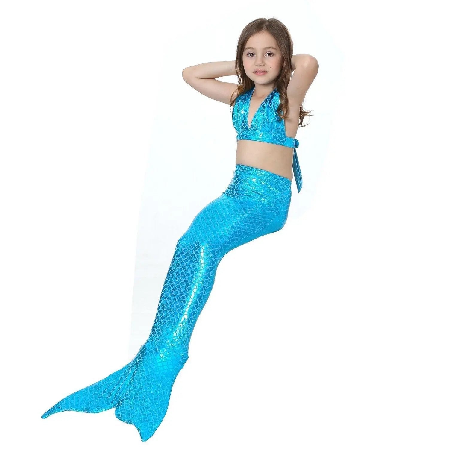 Girl Kids Mermaid Tail Swimwear Bikini Set Bathing Suit Fancy Costume - Pajamasbuy