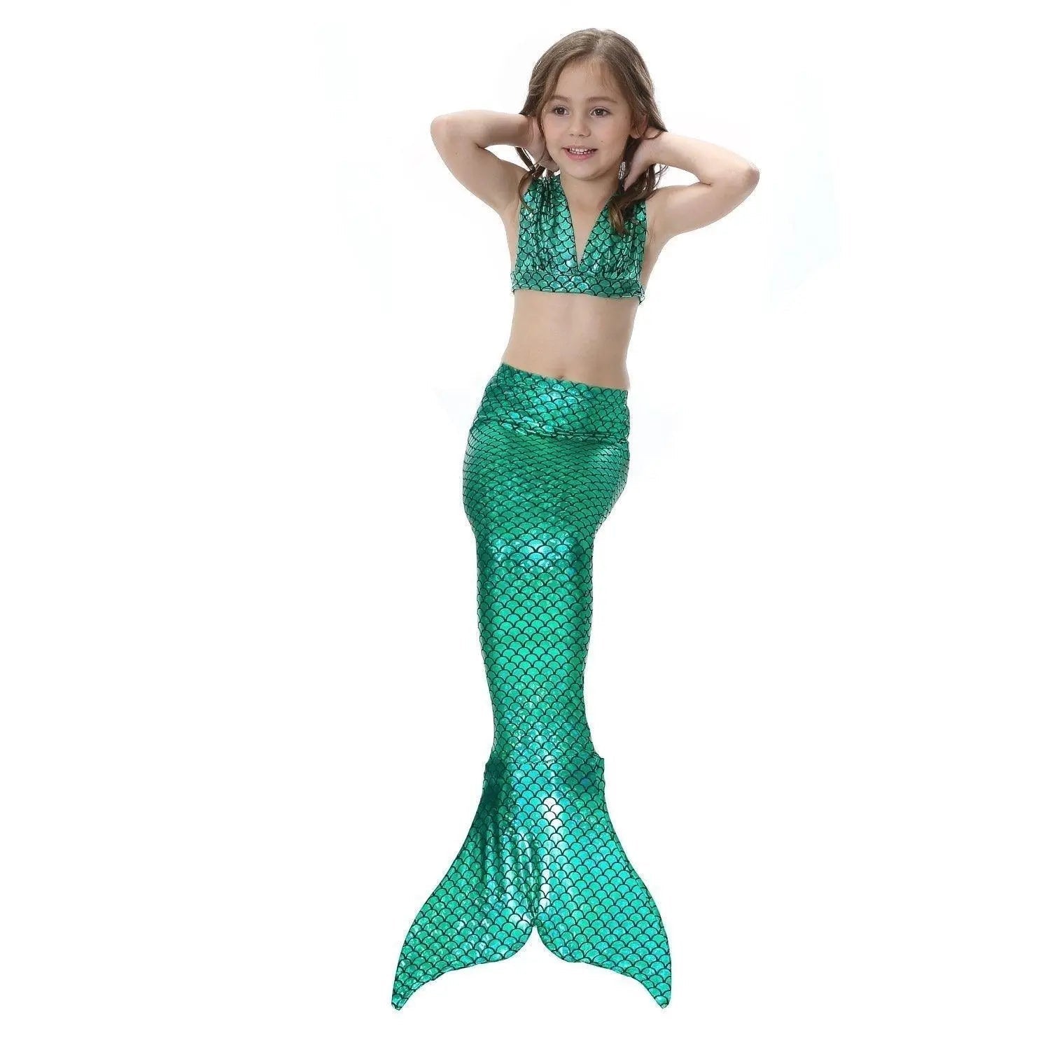 Girl Kids Mermaid Tail Swimwear Bikini Set Bathing Suit Fancy Costume - Pajamasbuy